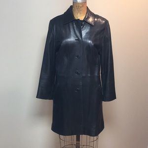 Leather coat
